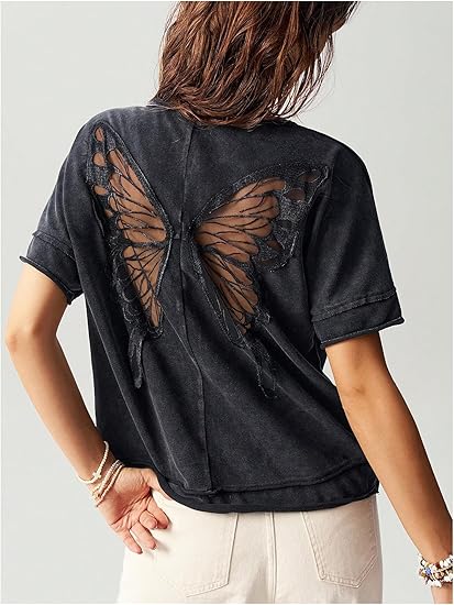 Butterfly Backless Shirt